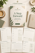 A Step Forward digital PDF workbook cover — Plan With Purpose. Keep Moving Forward.